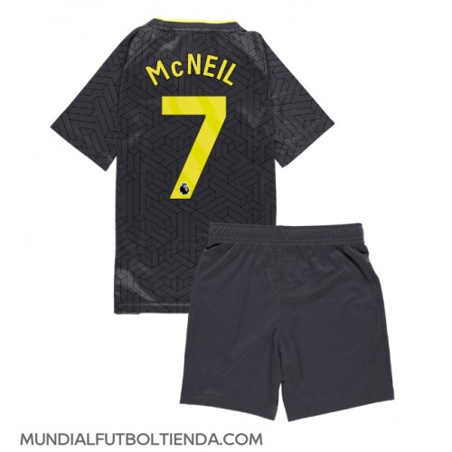 Camiseta Everton Dwight McNeil #7 Segunda Equipación Replica 2024-25 para niños mangas cortas (+ Pantalones cortos)